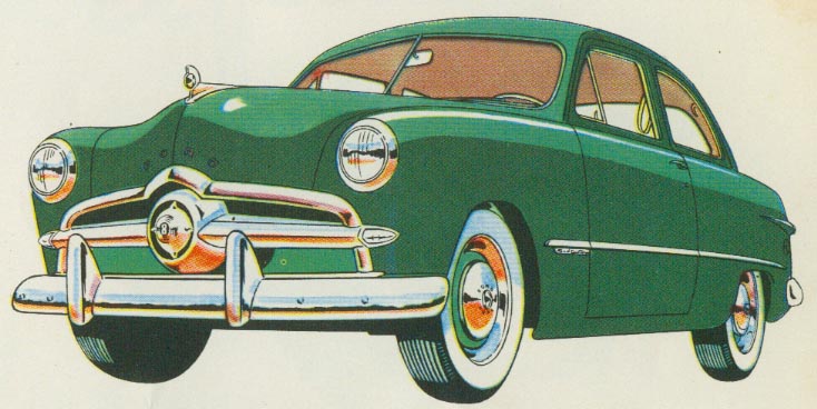 Limpo suave e elegante como as linhas do Ford 1949 Coup 